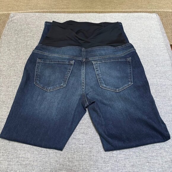 Over The Belly Dark Wash Skinny Maternity Jeans, Size: 0/25R - Picture 6 of 11